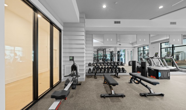 Open and well-lit fitness center