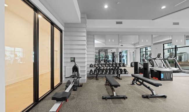 Open and well-lit fitness center