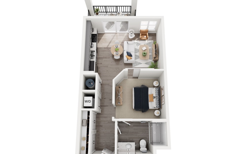 1A - 1 bedroom floorplan layout with 1 bathroom and 643 - 731 square feet 1A - 1 bedroom floorplan layout with 1 bathroom and 643 - 731 square feet