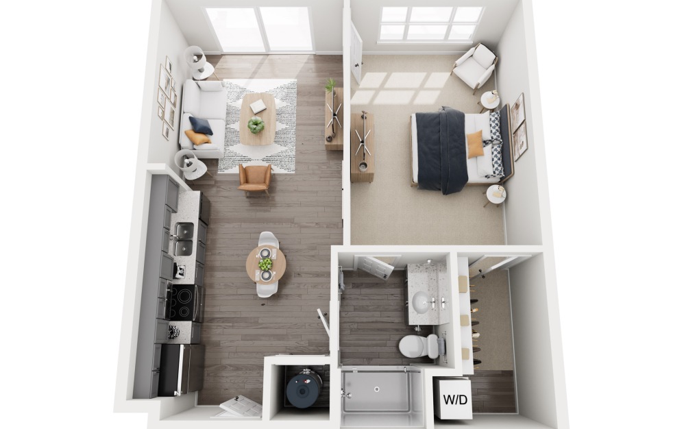 1B.3 - 1 bedroom floorplan layout with 1 bathroom and 752 square feet (Layout 1
)