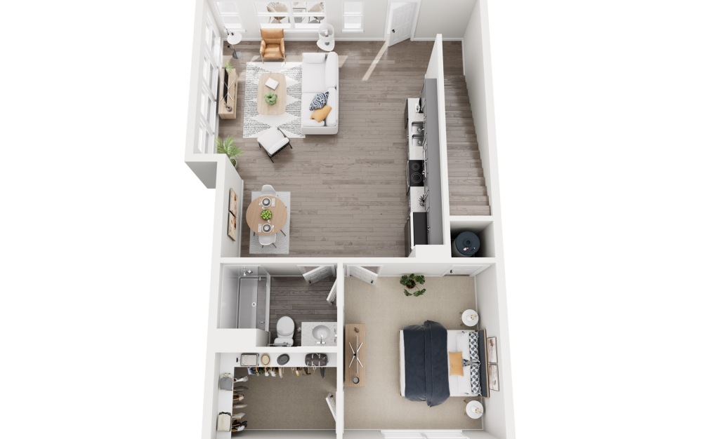 T-3A - 3 bedroom floorplan layout with 2.5 bathrooms and 1789 square feet (Floor 1)