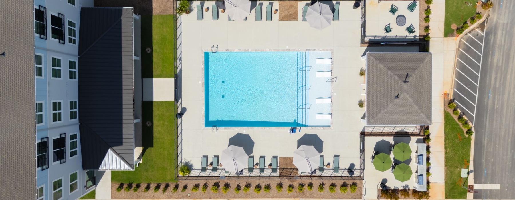 aerial view of pool
